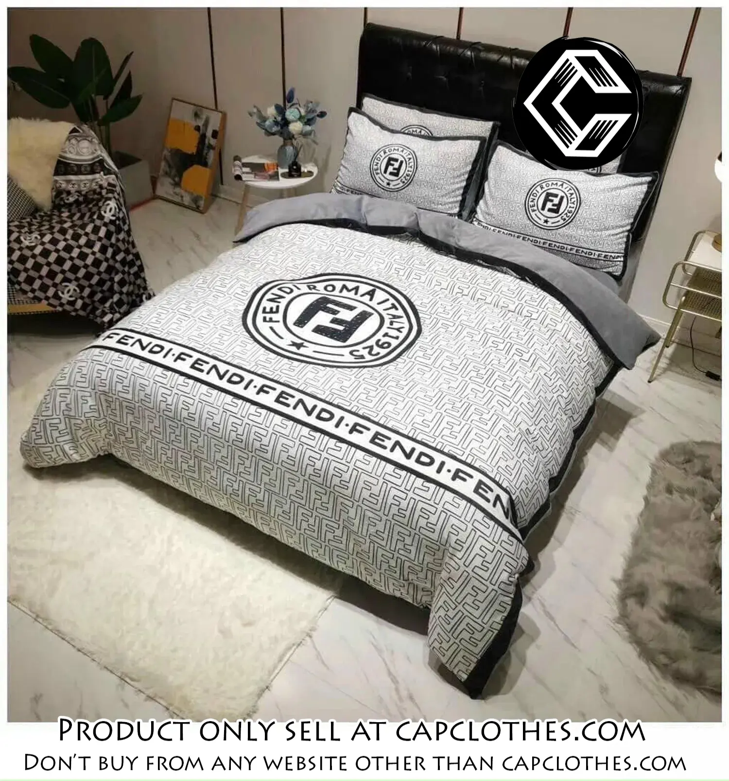 Fendi luxury brand highend bedding set home decor cc4338870